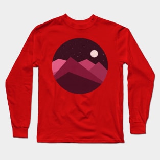 Nightscape in red Long Sleeve T-Shirt